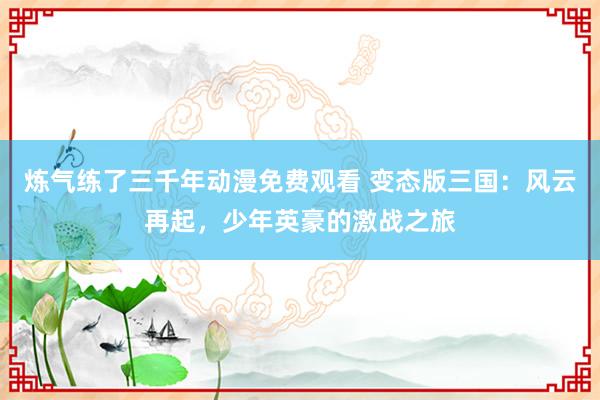 炼气练了三千年动漫免费观看 变态版三国：风云再起，少年英豪的激战之旅